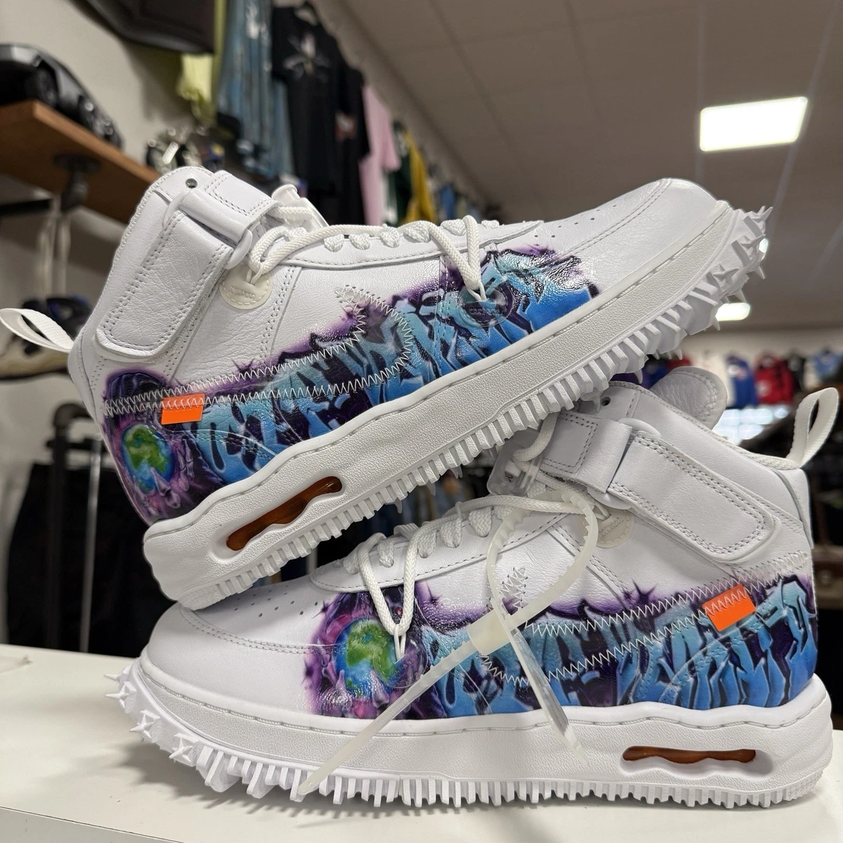 Nike Off-White x Air Force 1 SP Leather Mid Graffiti for Sale