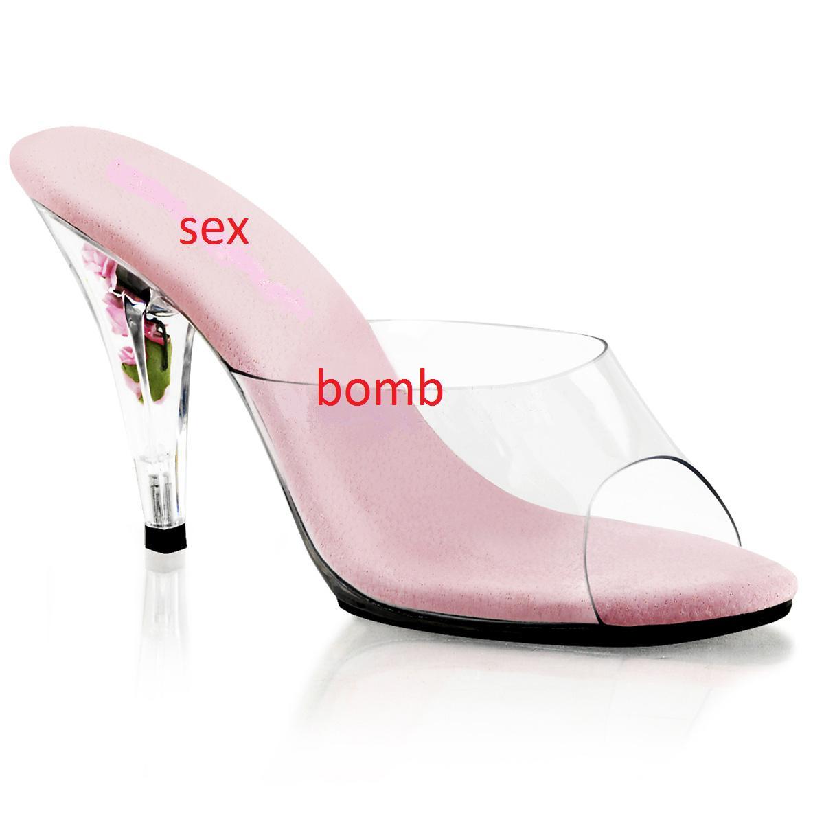 SEXY sabot sandali trasparenti roselline tacco 10 DAL 35 AL 43 fashion GLAMOUR SEXY sabot sandali trasparenti roselline tacco 10 DAL 35 AL 43 fashion GLAMOUR
