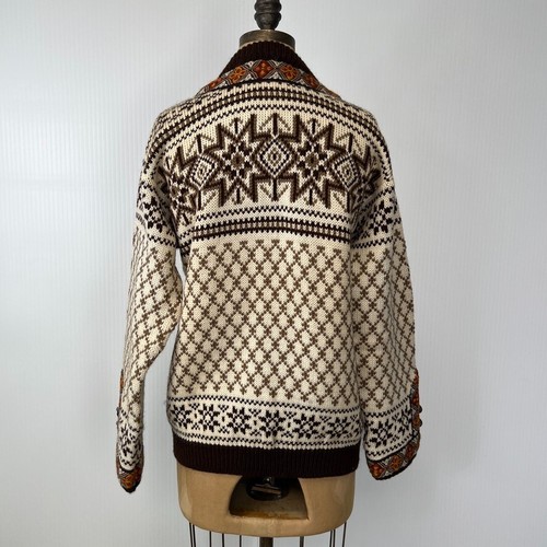 Vintage Dale Of Norway Jacket Men Small Wool Pewter Clasp Sweater Retro Core Go - Picture 10 of 16