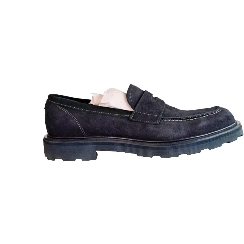 Goodman Brand Mens G956-21 Suede Navy Lexington Loafer Shoes  display picture 2