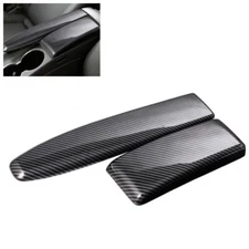 Gloss Carbon Fiber Print Armrest Box Panel Covers Fits 09-15 X204 GLK350 GLK300