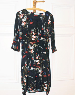 PROMOD 34 XS Kleid Blumen blau elegant Fest FR french