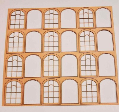 Fensterblätter. Laserschneiden Kratzhilfe Layout Kit OO Stärke 4 mm Modelleisenbahn W2