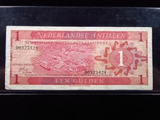Netherlands Antilles 1 Gulden 1970 Dutch Muntbiljet World Banknotes Money h3424