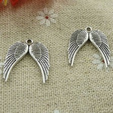 Free Ship 100 pcs tibetan silver wing charms 22x19mm L-827