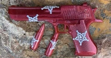 Gun Art Realistic Gun Art Object Desert Eagle Model Gun Faux Gun Girly Bling Gun