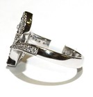 925 Sterling Silver Gold Plated Made with Swarovski Zirconia ByPass ring 4.8g 8 — photo 2
