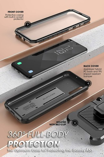 SUPCASE for Samsung Galaxy A50 / A50s / A30s, Full Body Screen Case Stand Cover - Picture 15 of 31