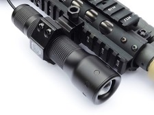 LED Gun Flashlight 600 Lumens Rifle or Shotgun Picatinny mount USB Rechargeable