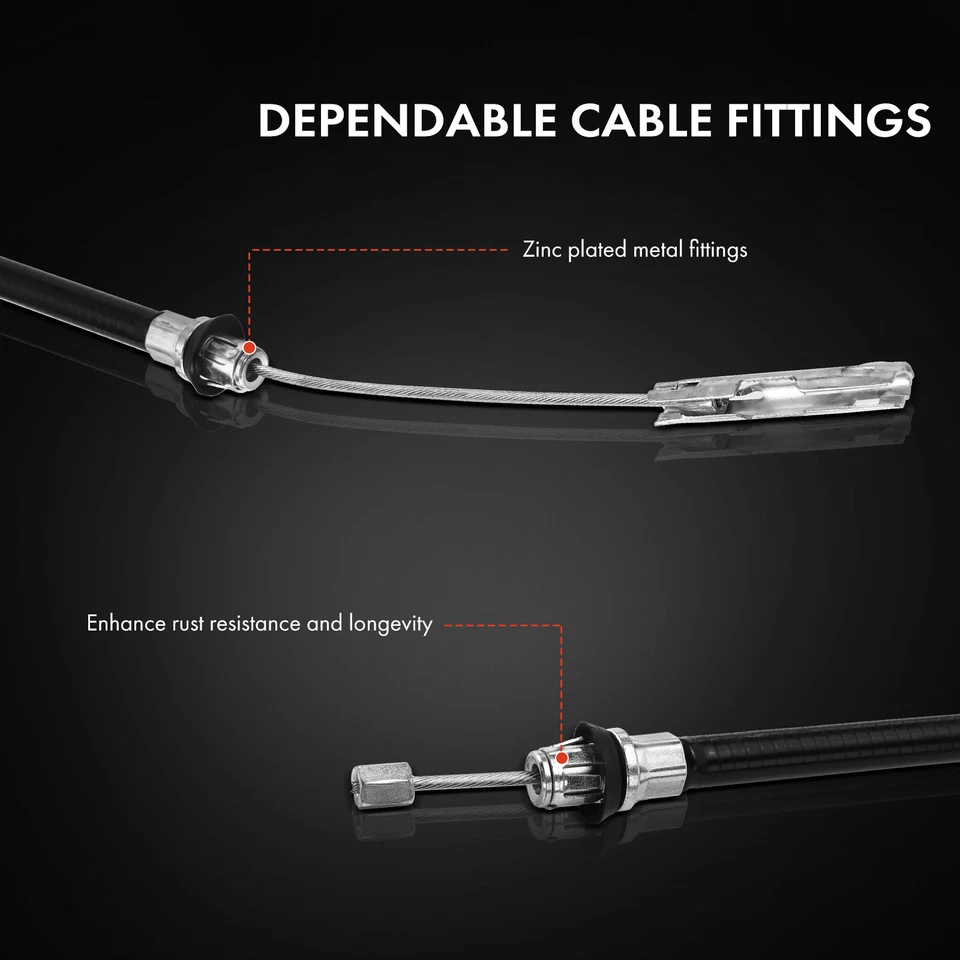 Cable de freno de estacionamiento para Pontiac Grand Am 1999-2005 Oldsmobile Alero delantero Foto 4 de 4