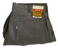 Vtg Levis White Tab Corduroy Jeans 36x31 Gray Straight Leg 1279 519 Deadstock