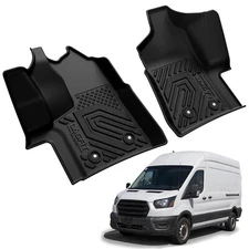Floor Mats for Ford Transit 2020-2026 (Fit Vinyl Floor) TPE 1st Row Floor Liners