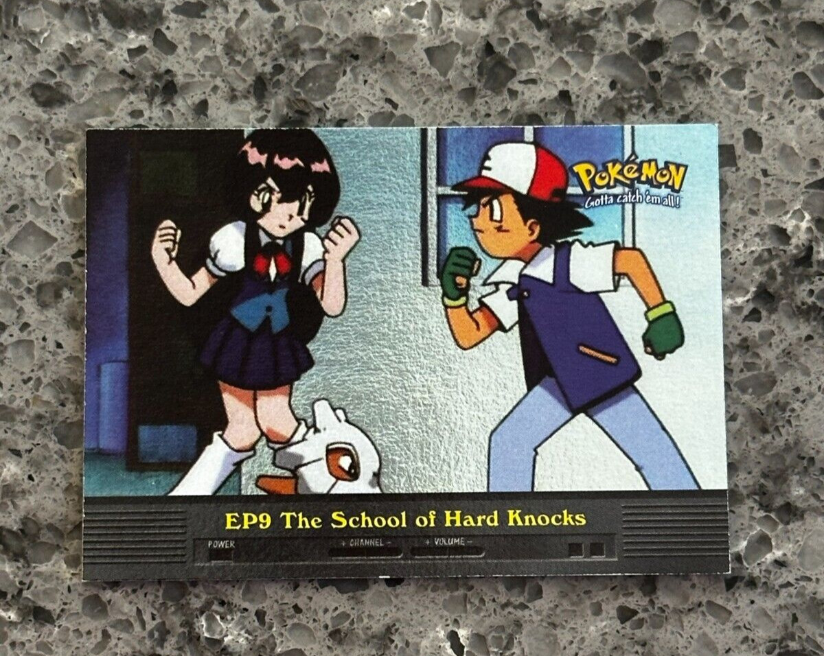 Topps Pokemon TV Series The School of Hard Knocks #EP9 Blue Label Holo Foil