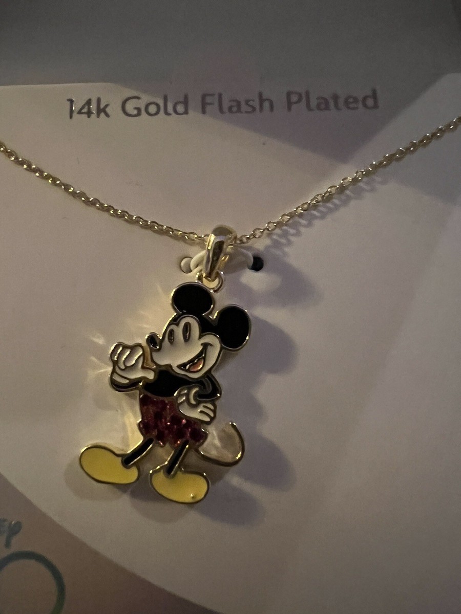 Gold Mickey Mouse Jewelry Collection Mickey Mouse 14k Gold Necklace