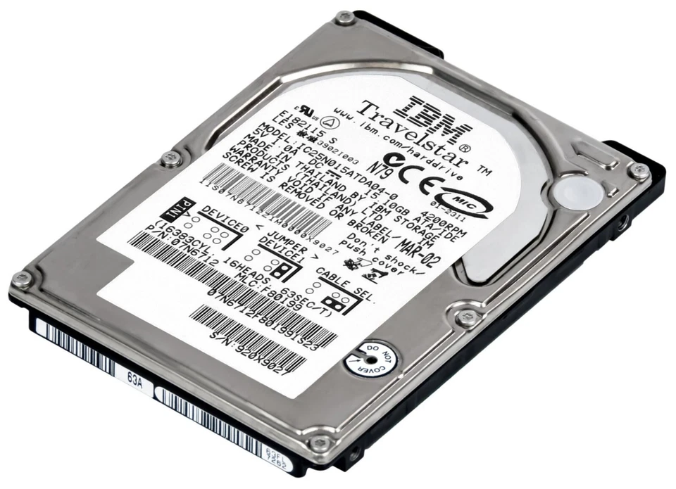 Ibm Travelstar 07N6712 Ic25N015atda04-0 15Gb 4200Rpm Ata Ide 512Kb 2.5" Inch - Image 2 of 3