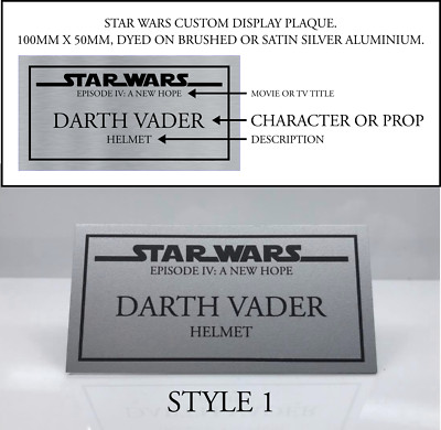 36 styles to choose from Star Wars Custom Display Plaque, Helmet, Lightsaber