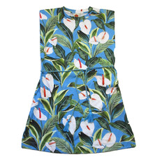 NWT FARM Rio Blue Anthurium Garden Organic Cotton Mini T-shirt Dress XL