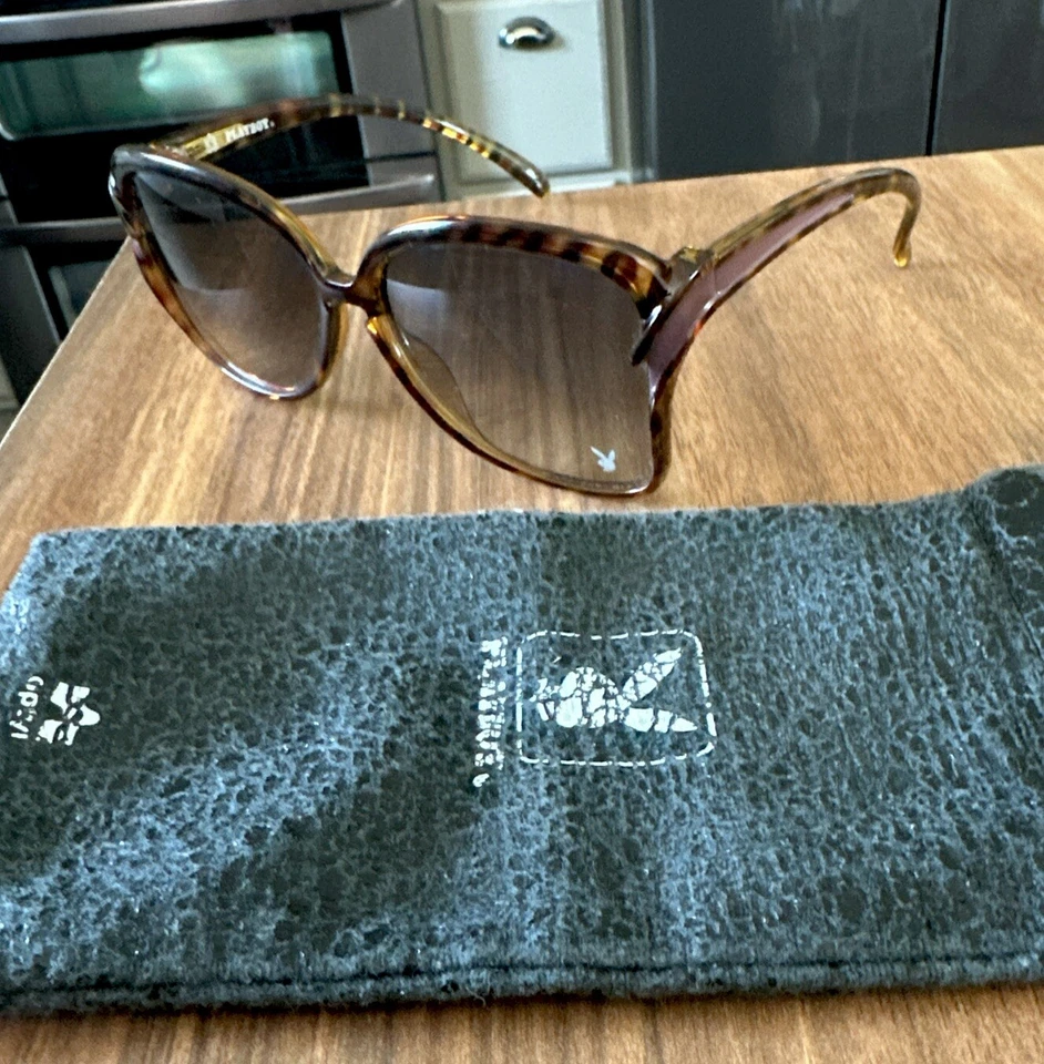 Vintage Playboy Tortoise Sunglasses 4544 20 Made In Austria + case - Image 2 of 4