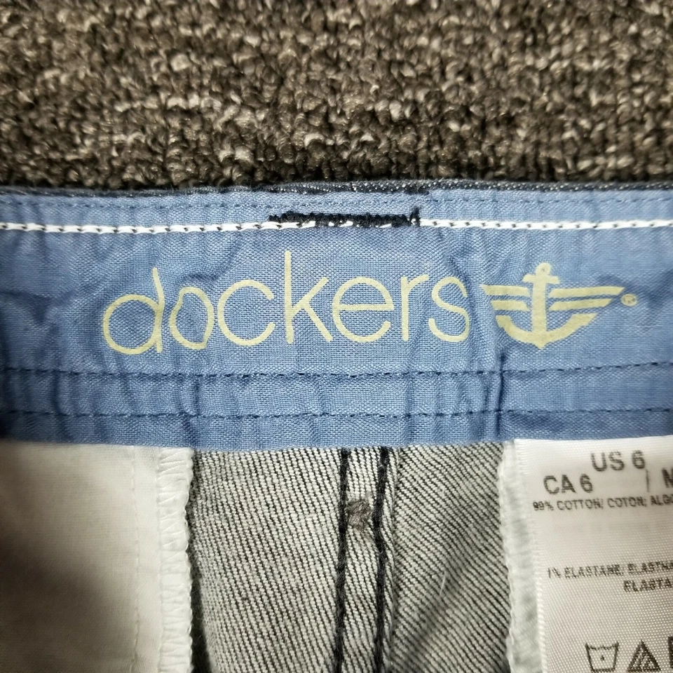 Pantalones Cortos de Jean Dockers Para Mujer 6 Azul Elastizado Informal Denim 9.5" Tiro 31x6 Chino Foto 2 de 4