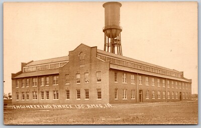 c1910s RPPC Engineering Annex Building Water Tower AMES Iowa IA ANTIQUE Postcard