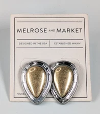 Melrose and Market Chunky Gold & Silver Tone Surround Southwest Pierced Earrings