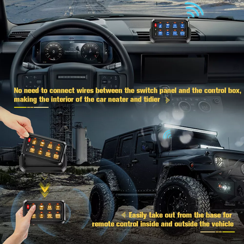 Interruttore RGB 8 velocità pannello barra luminosa LED controller Bluetooth APP adatto Polaris RZR - Foto 6 di 10