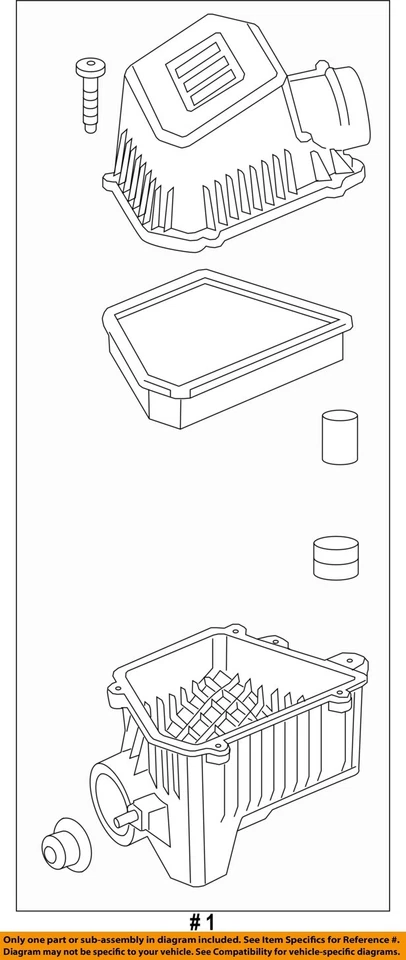 Conjunto de filtro de aire usado se adapta a: 2015 GMC Terrain 2,4 L emisiones California opt N Foto 4 de 4
