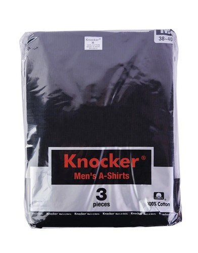 Knocker A Shirt Undershirt Men 100% Cotton Ribbed NEW 3 6 12 Pack - Picture 5 of 7