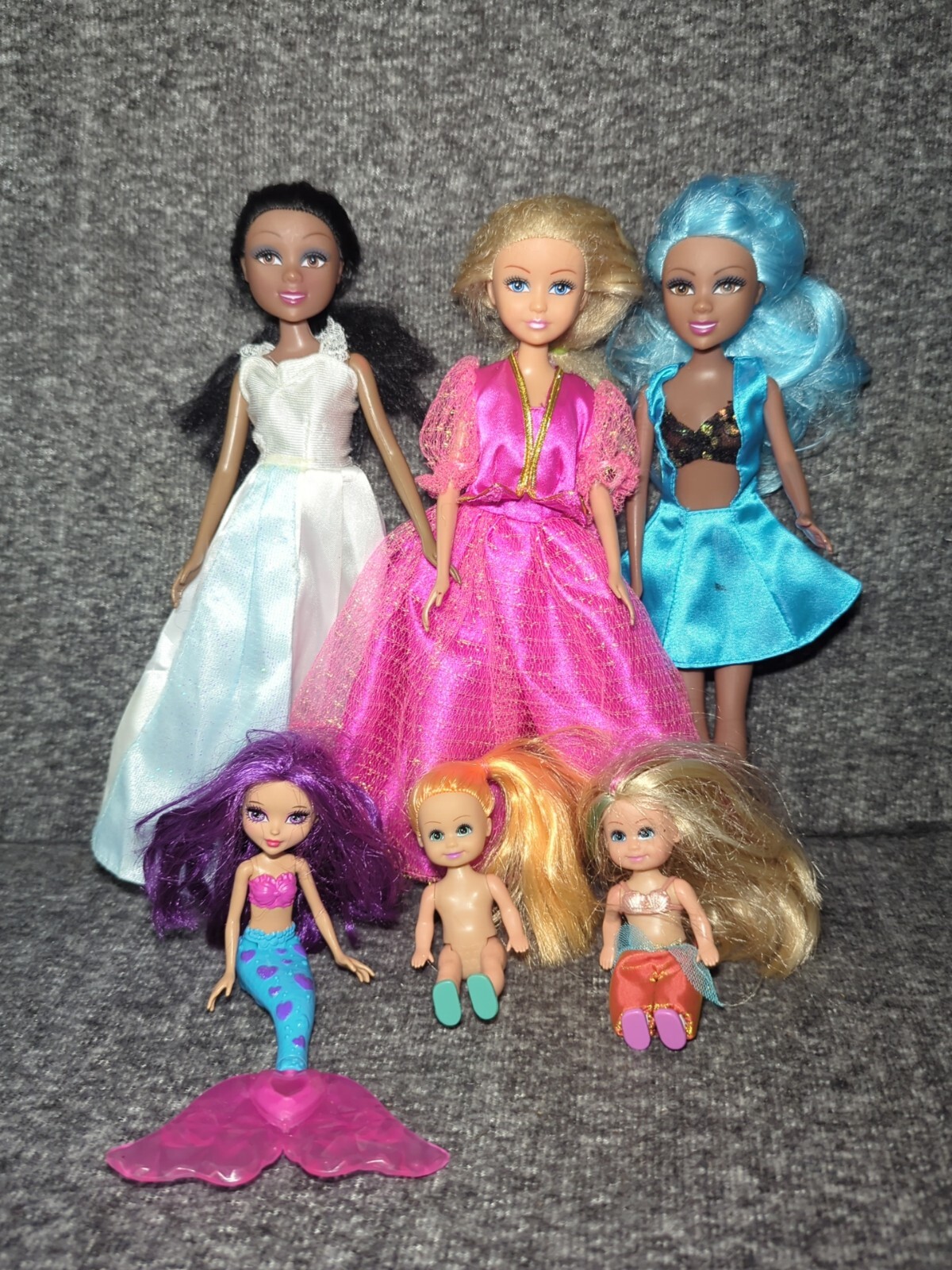 Lot Of 6 Sparkle Girlz Barbie Clone 12" & 4" inch Fashion Do