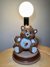 Vintage Care Bears 80s Cartoon Friend Bear Lamp All Original Parts - Mint