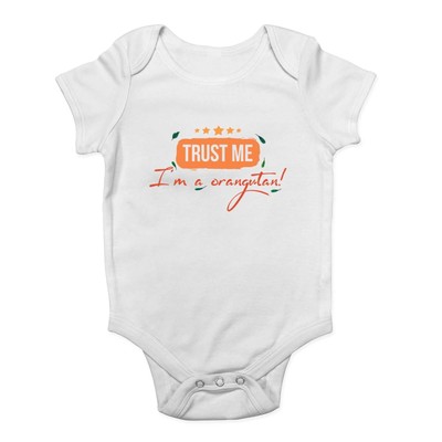 I'm A Orangutan Baby Grow Vest Ape Mammal Conservation Bodysuit