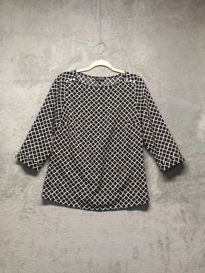 Blusa Mujer THE LIMITED S(4-6) Geométrica Manga 3/4 Calce Relajado Tejida Foto 2 de 4