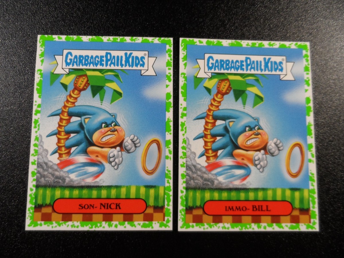 Green Border Short Print Sonic the Hedgehog Spoof Garbage Pail