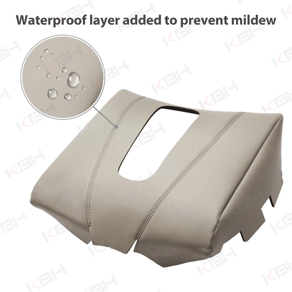 Fit Cadillac Escalade 2015-2020 Center Console Armrest Lid Vinyl Cover Shale Tan - Image 2 of 4