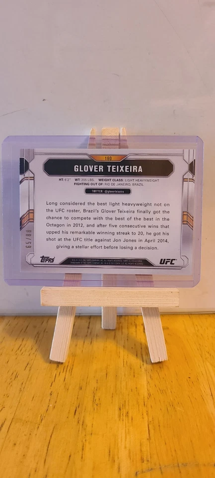 2015 Topps UFC No. 160 Gold 66/88 Glover Teixeira  - Image 3 of 4