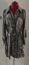 Zara Long Sleeve Animal Print Short Dress Size XL RRP £45.99
