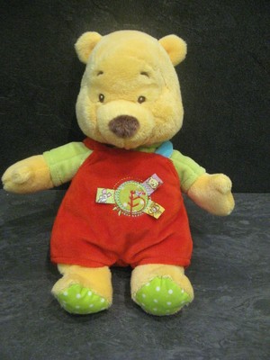 Plush Toy Winnie The Pooh Yellow Red Green Polka Dot Bird 22 Cm Disney Baby Ebay