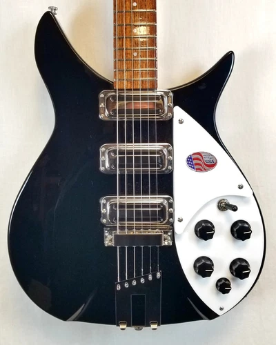 Rickenbacker 350V63 Jet Glo Liverpool, 3 Pickup, Semi-Hollow, White Pickguard, 2