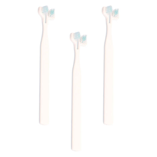  3 Pcs White Plastic Toothbrush Dog Chew Travel Cleaning Supplies - Afbeelding 1 van 12