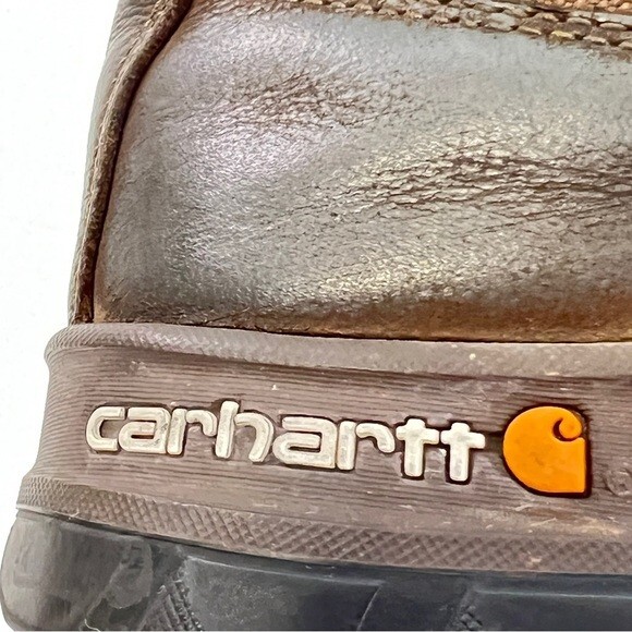 CARHARTT Leather Work Boots Steel Toe Mens Size 11.5 M Waterproof Oil