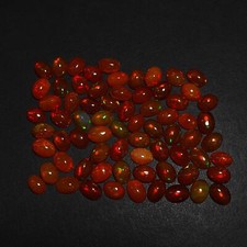 Natural Orange Opal Oval Cabochon Loose Gemstone Lot 5 6-5 7 MM 5 CT 11 Pcs