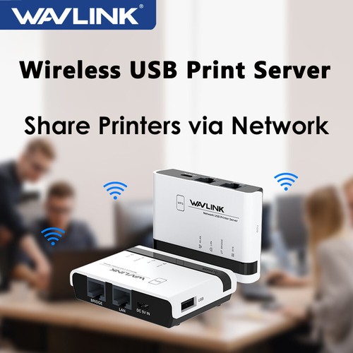 WAVLINK Network USB Wireless Printer Server 480Mbps USB2.0 WiFi Print Server 10 - Picture 2 of 6