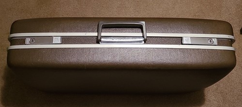 Samsonite Royal Traveller Medalist Luggage Suitcase Brown Vintage Hard Shell 26" - Picture 3 of 7