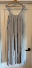 Women’s NWT Caslon Ticking Stripe Tiered Midi Dress Size 3X