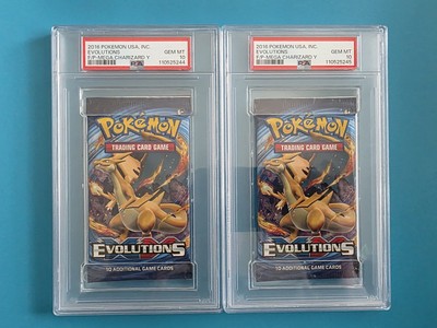 Pokémon XY Evolutions Charizard Booster Pack PSA 10 Sequential 