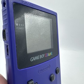 Grape Purple Gameboy Color Handheld with Super Mario Bros Deluxe Very Good Cond