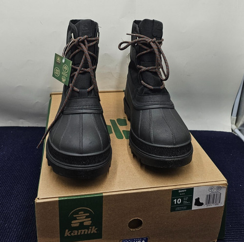 Kamik Men's BANFF Insulated Waterproof Winter Boot Black NK0363S-BLK Size 10