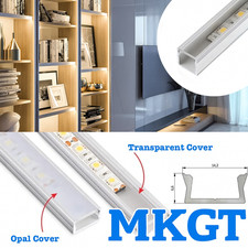 MKGT 6/12pcs 1M LED Aluminum Channel Extrusion Track Profile LED Strip Lights