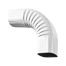 Uimoso White L-Shaped 90° Gutter Elbow for 3x4 inch Downspouts