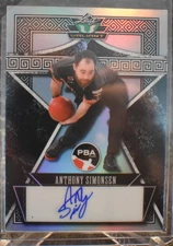 2025 Leaf Eclectic PBA - Anthony Simonsen - Valiant Silver Refractor Auto 8/10